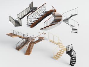 现代旋转楼梯3d模型 现代旋转楼梯