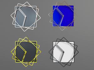 现代金属框架的吸顶灯3d模型 现代金属框架的吸顶灯