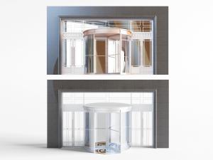 现代酒店旋转大门