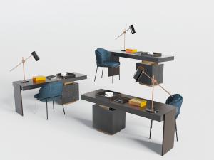 现代长方形实木老板桌老板台