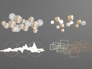 新中式花朵墙饰挂件