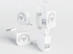 白色方形卷尺造型充电器