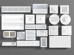 现代长方形圆形空调出风口排风扇