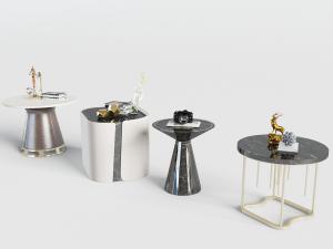 新中式圆形方形茶几边几