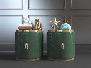 现代轻奢圆形茶几边几