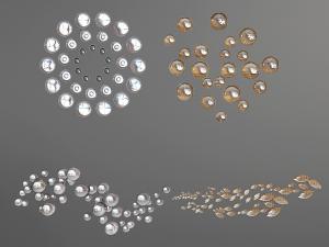 现代玻璃墙饰挂件