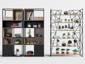 工业风装饰架、铁艺置物架