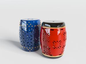 新中式镂空凳子坐墩