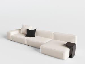 现代带边几的转角多人沙发3d模型 现代带边几的转角多人沙发