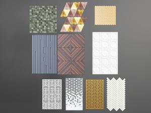 现代背景墙隔断3d模型 现代背景墙隔断