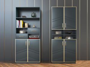 现代轻奢装饰金边的装饰收纳柜