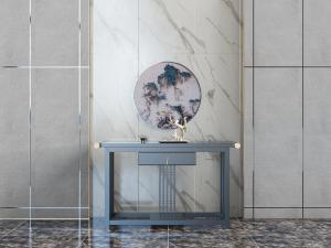 新中式端景台、圆形挂画3d模型 新中式端景台、圆形挂画