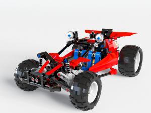 现代乐高积木玩具拼装赛车