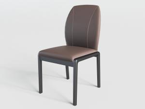 现代皮革无扶手的餐椅
