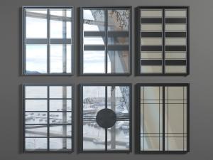 新中式格子推拉门