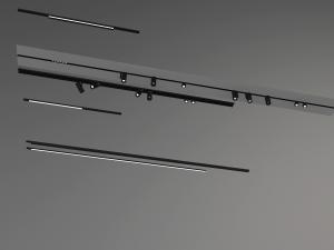 现代带轨道的筒灯射灯线灯