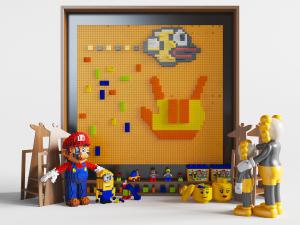 现代儿童活动区玩偶积木玩具