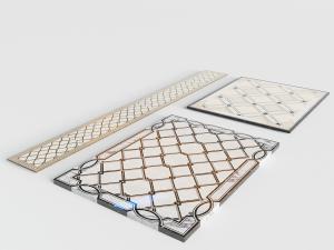 新中式长方形菱形图案的地面拼花