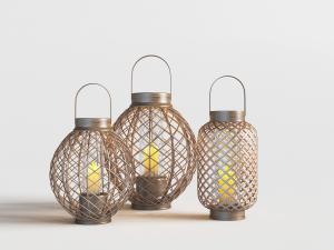 东南亚藤编造型的烛台