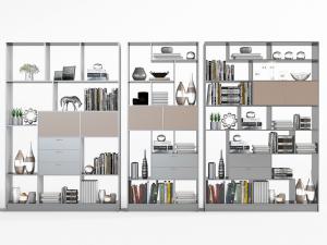 新中式开放式装饰置物架