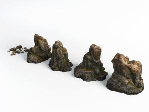 中式园林假山石头