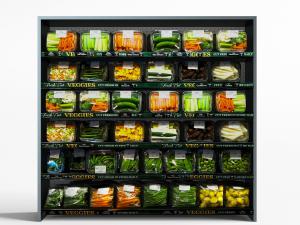 生鲜超市黑色金属蔬菜货架