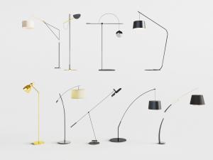 现代轻奢金属支架的落地灯