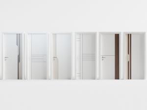 现代白色平开门