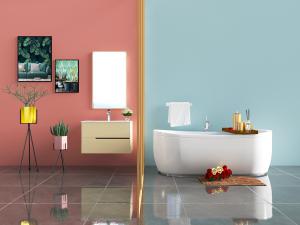 现代轻奢白色陶瓷浴缸浴盆洗手盆