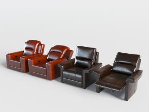 现代皮革单人沙发躺椅3d模型 现代皮革单人沙发躺椅