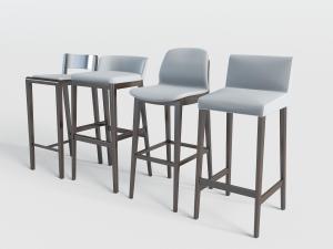 新中式实木支架的吧椅