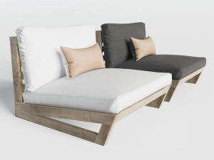 东南亚实木无扶手的单人沙发3d模型 东南亚实木无扶手的单人沙发