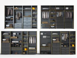 现代衣帽间开放式衣柜储物收纳柜