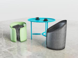 现代单人休闲沙发茶几3d模型 现代单人休闲沙发茶几