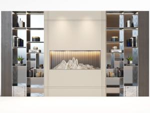 新中式嵌入式装饰柜