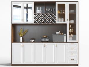 北欧实木加宽餐边柜酒柜3d模型 北欧实木加宽餐边柜酒柜