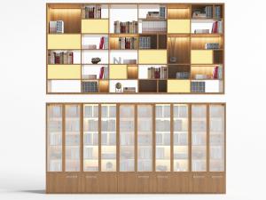 日式实木开放式装饰书柜