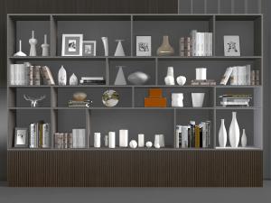 新中式开放式装饰置物柜