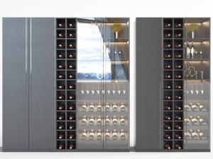 现代玻璃柜门酒柜3d模型 现代玻璃柜门酒柜