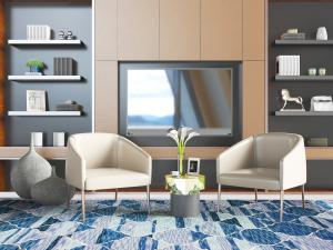 新中式乳白色单人沙发3d模型 新中式乳白色单人沙发