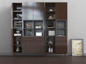 现代实木装饰置物柜