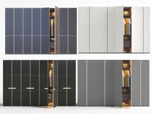 现代加宽多柜门的衣柜