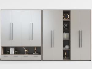 新中式带柜门的装饰柜