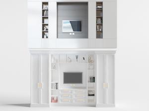 新中式白色电视柜