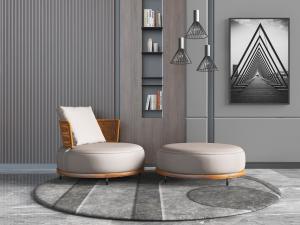 现代圆形坐墩式单人沙发3d模型 现代圆形坐墩式单人沙发