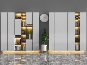 现代银灰色的装饰柜