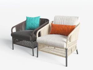 东南亚藤编单人沙发3d模型 东南亚藤编单人沙发