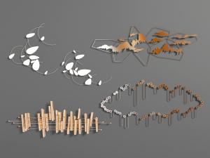 新中式金属装饰挂件