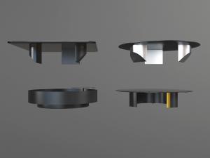 后现代黑色圆形茶几