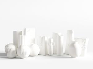 现代白色陶瓷器皿